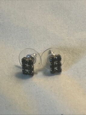Source Unknown Black Square Cluster Stud Earrings - Women Jewelry